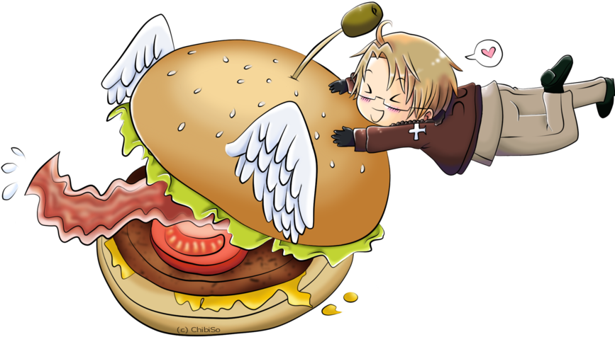 Drawn Burger Cool Food - Drg Class Svt 877 (900x577)