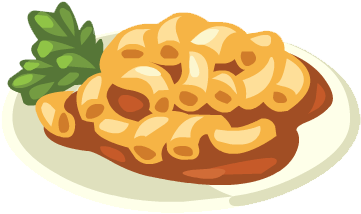 Macaroni Clipart Main Dish - Macaroni And Cheese (360x360)