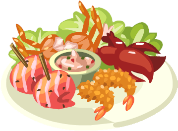 Clipart Seafood Plate - Seafood Platter Clipart (358x358)