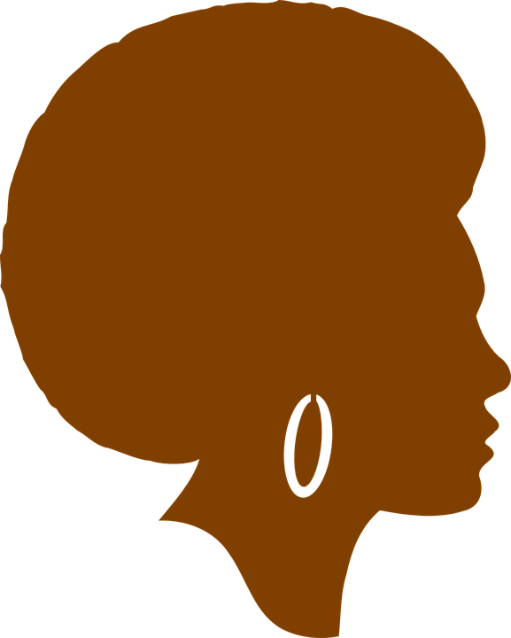 African American Woman Clipart - Black Woman Silhouette Png (577x720)