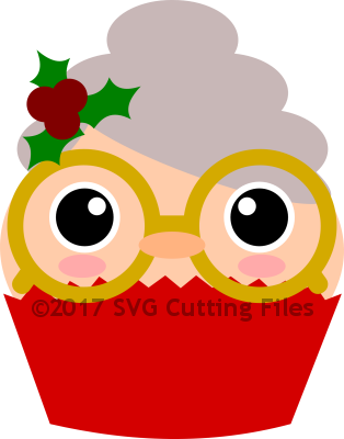 Christmas Mrs Claus Cupcake - Christmas Day (314x400)