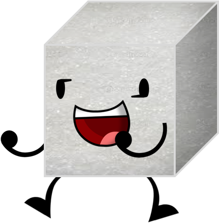 Cube Clipart Sugar Cube - Bfdi Sugar (444x461)