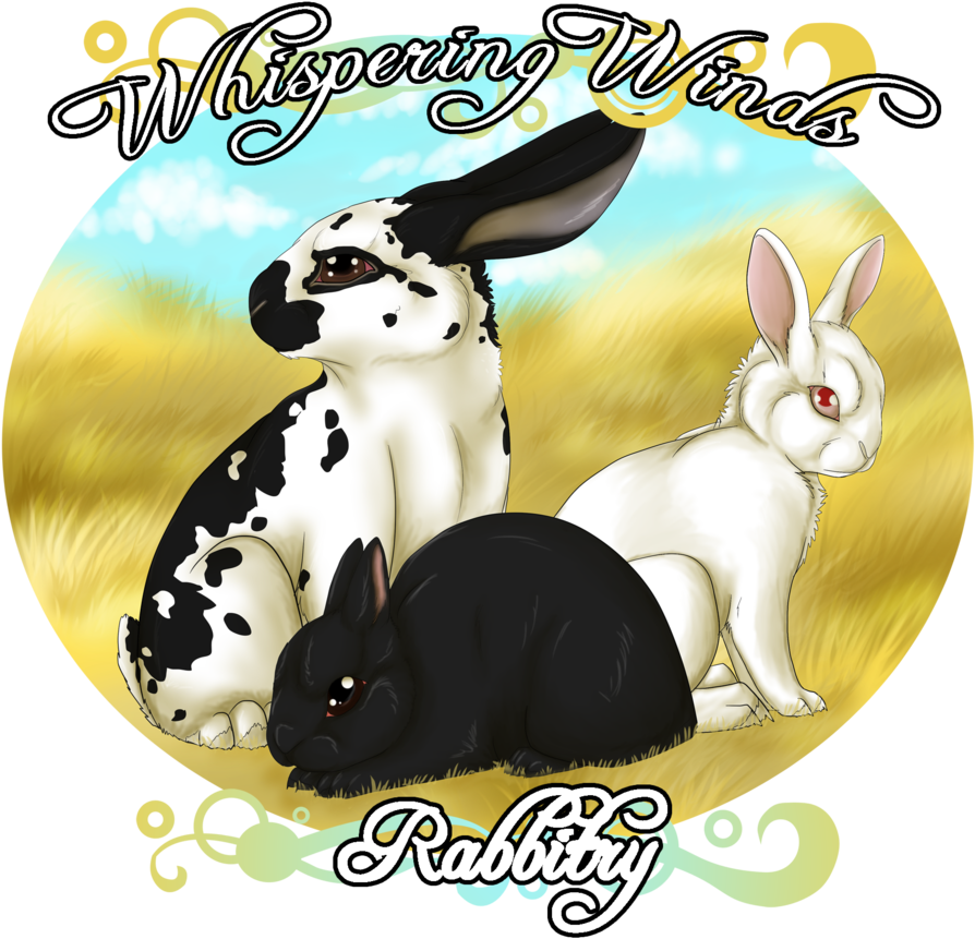 Whispering Winds Rabbitry Logo By Serenity115 Whispering - Cartoon (1024x1024)