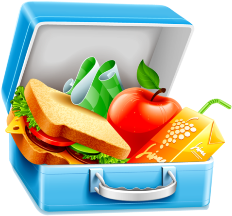 Free Clip Art Of Healthy Lunch Clipart - Lunch Box Png (570x465)