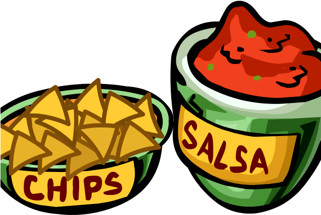 Chips Clipart Chip Salsa - Chips And Dip Clipart (640x480)