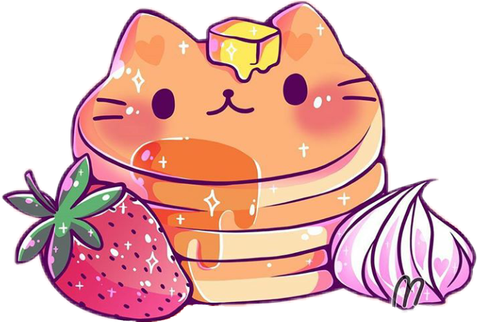 Pancake Clipart Kawaii - Kawaii Pancake (689x466)