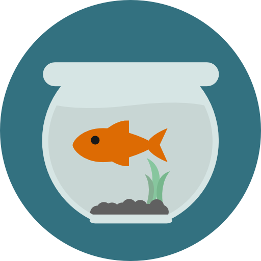 Fish Bowl Free Icon - Fish Bowl Cartoon Transparent (512x512)