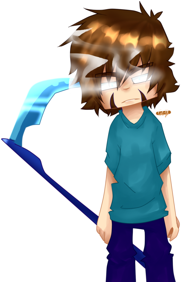 [ P2 ] Herobrine By C-alaxy - Cartoon (755x1057)