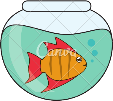 Fish Animal Cartoon Bowl Design - Vector Graphics (550x550)