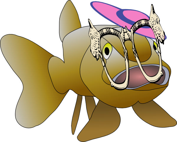 Grandma Fish Clip Art At Clkercom Vector Online Royalty - Grandma Shark Clipart (600x480)