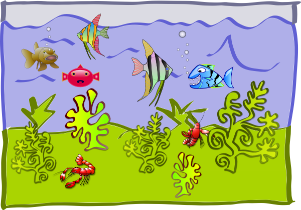 Zedulot Clipart Fish Tank - Under The Sea Shower Curtain (600x420)