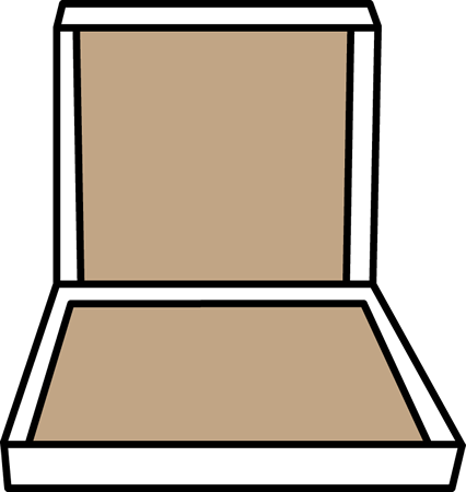 Empty Pizza Box Clip Art - Empty Pizza Box Clipart (426x450)
