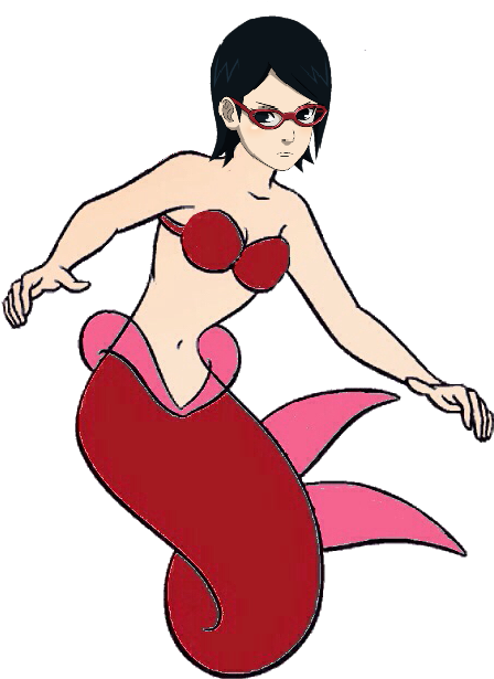Sarada Use Mermaid No Jutsu By Crossovercomic - Hinata Hyuga Or Sakura Haruno (582x680)
