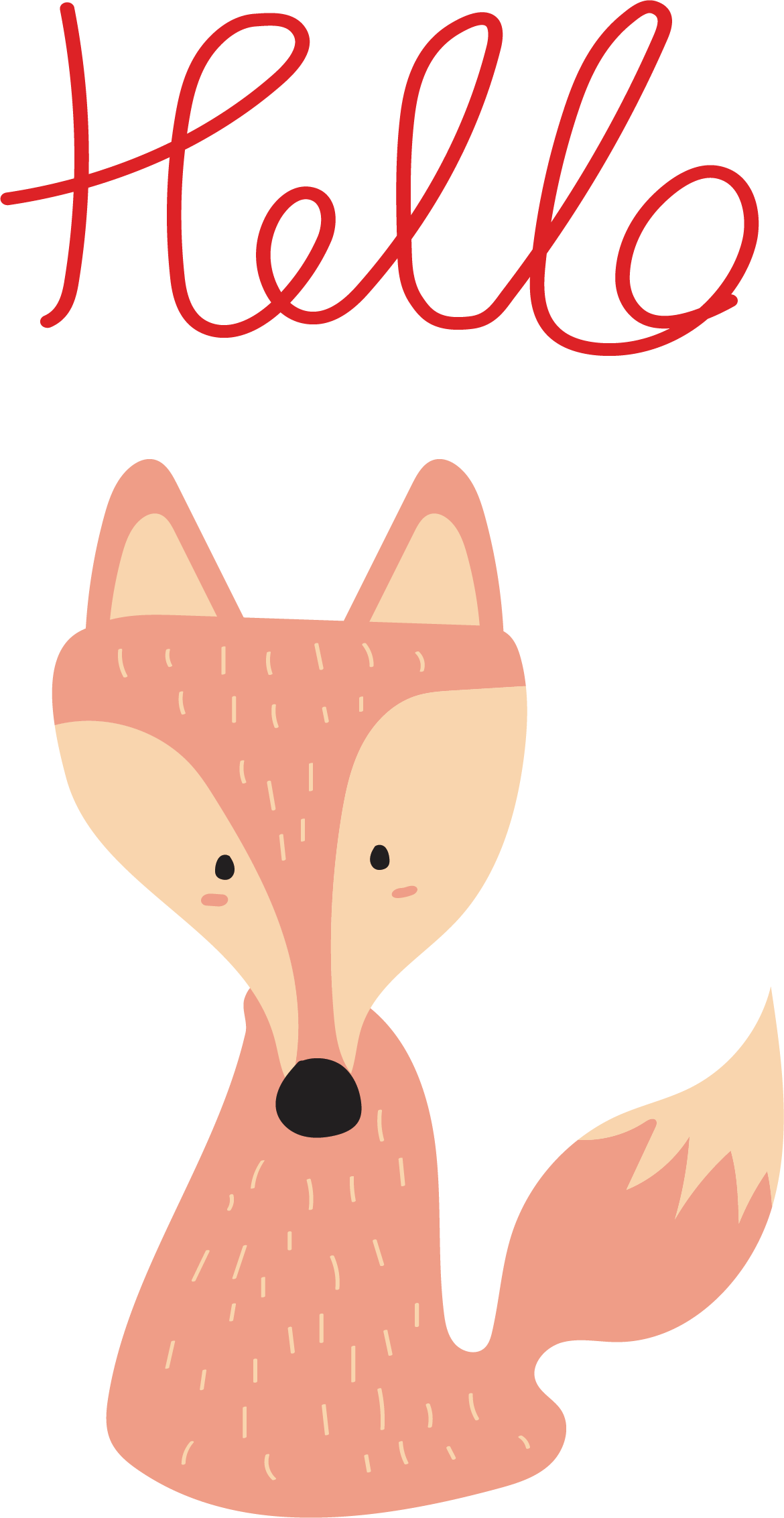 Red Fox Children Painting Clip Art - Red Fox Children Painting Clip Art (1170x2265)