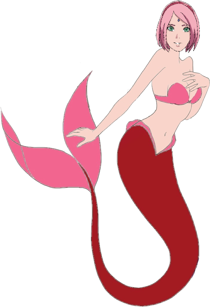 Adult Sakura Use Mermaid No Jutsu By Crossovercomic - Hinata Hyuga Or Sakura Haruno (768x1041)