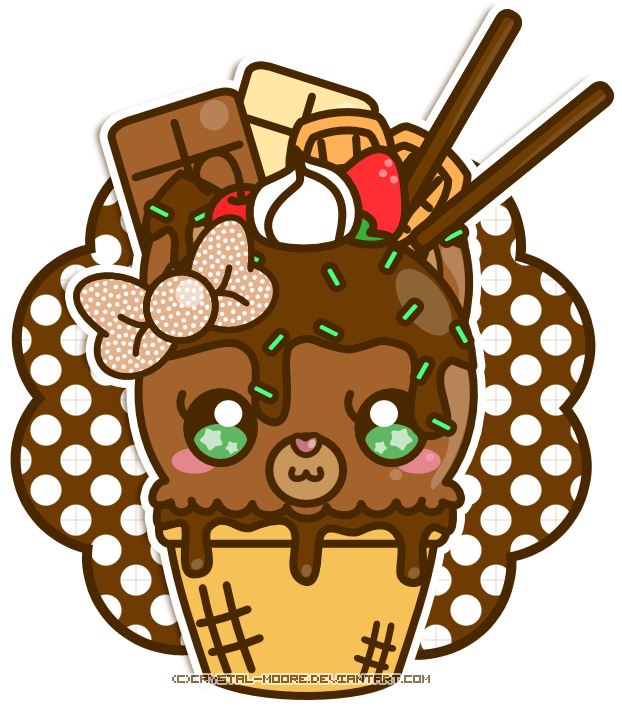 Foxy Fudge Ice Cream Ver - Chocolate (645x718)