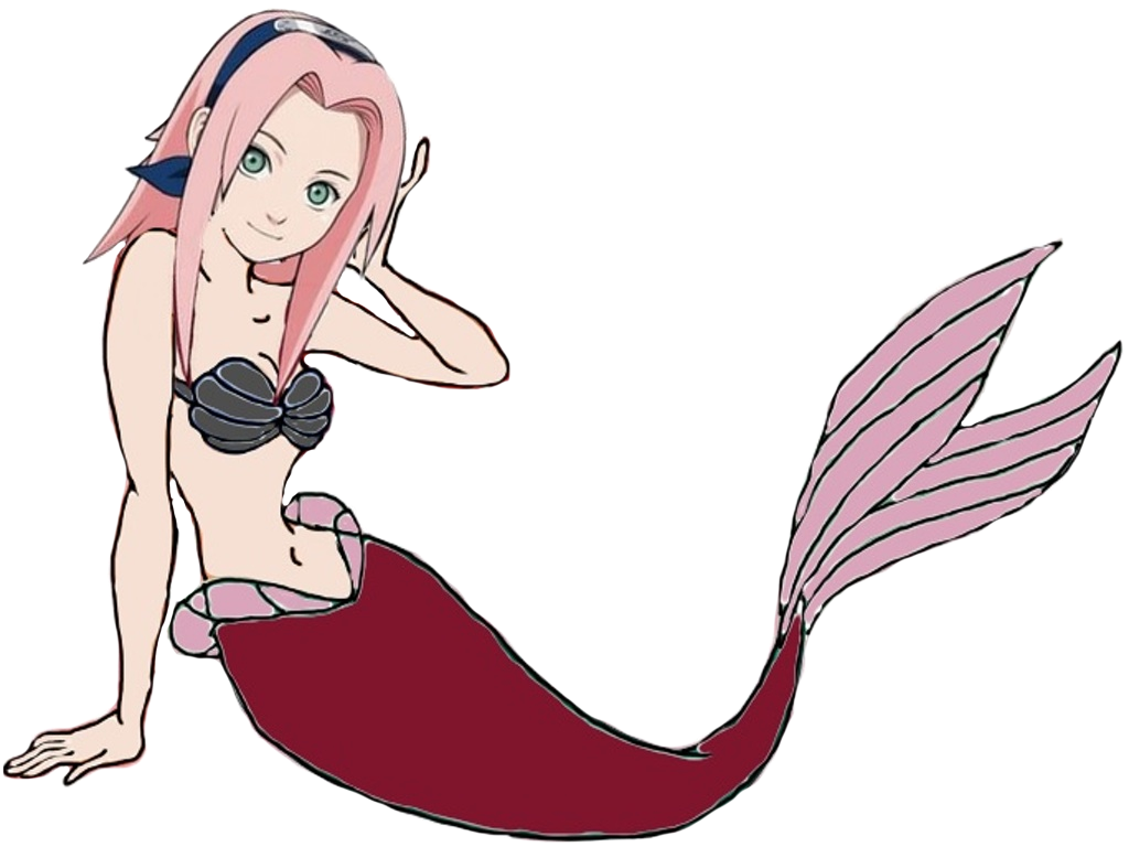 Sakura Haruno As A Mermaid By Darthranner83 - Sakura With Long Hair (1024x768)