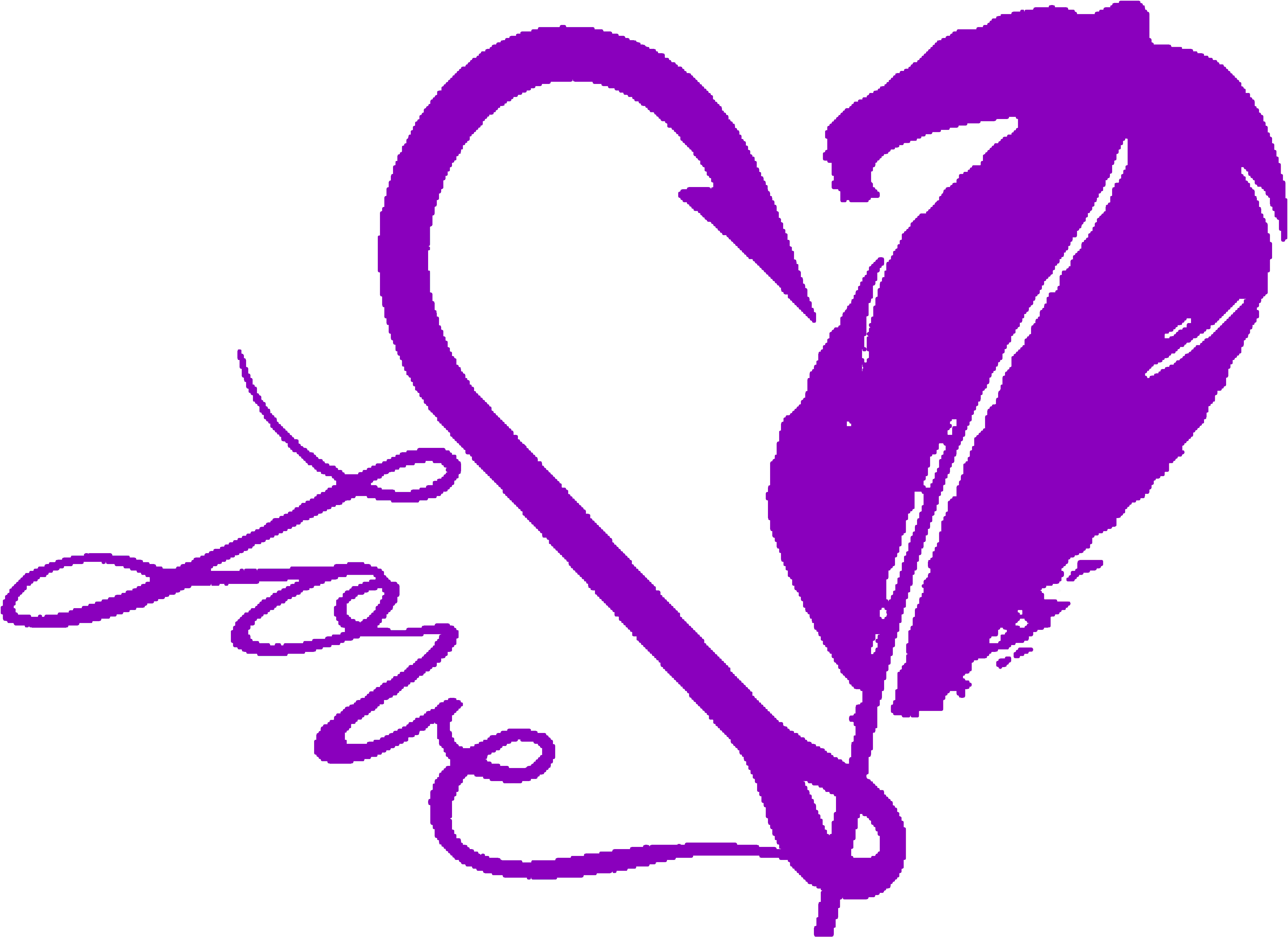Love Fish Hook & Feather Decal - Fish Hook (3618x2664)