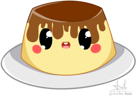 Puddi-pudding - Caramel Pudding Cartoon (500x500)