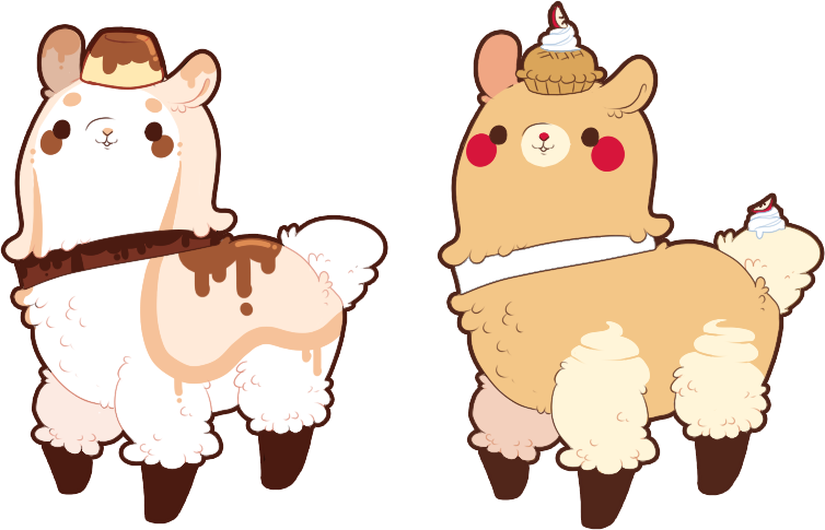 28 Collection Of Cute Pudding Drawings - Chibi Alpaca (754x485)
