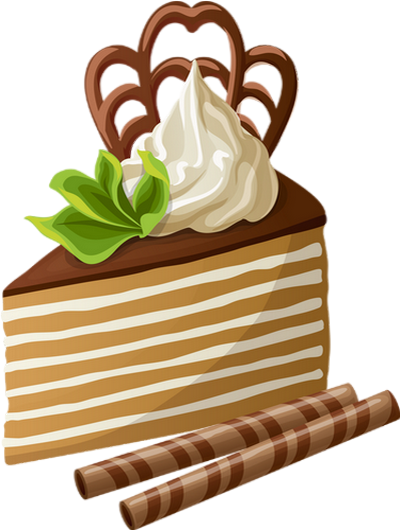 Part De Gâteau Png - Tiramisu Clip Art Free (400x530)