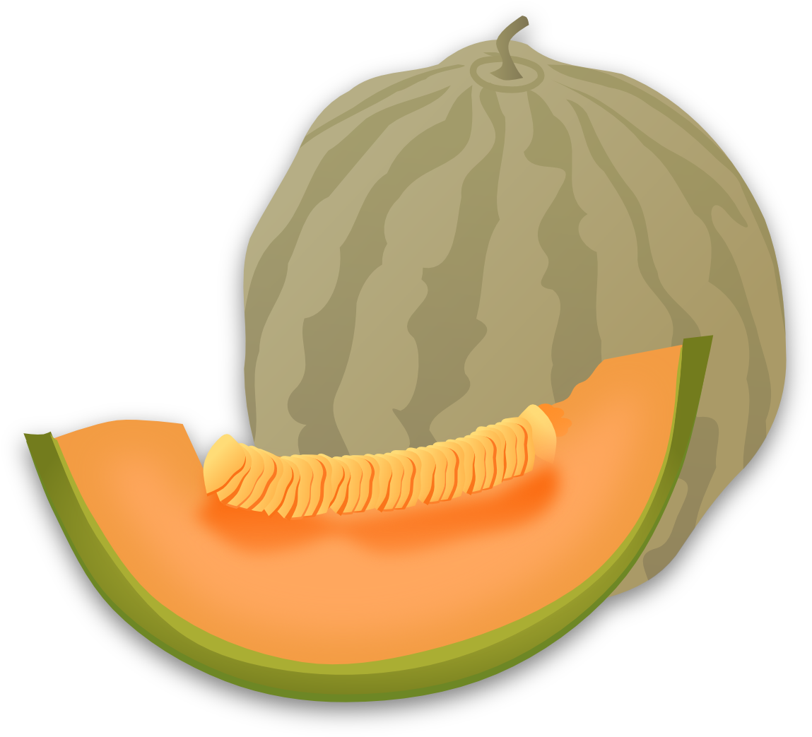 Musk Melon Clipart - Musk Melon Clipart (1331x1305)