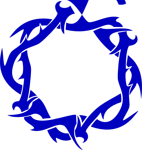 Blue Thorns Clip Art At Clker - Funny Sunday Fantasy Football T Shirt - W.w.j.d (564x593)