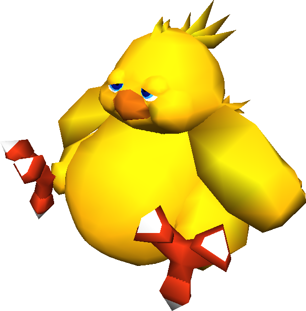 The Last Person Who Played Chocobo's Dungeon - Final Fantasy 7 Fat Chocobo (605x614)