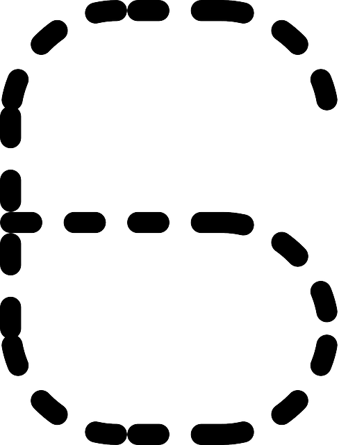 Education, Kids, Letters, Children, Numbers - Tracing Number 6 (488x640)