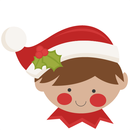 Elf Silhouette Clipart - Cute Christmas Elf (432x432)