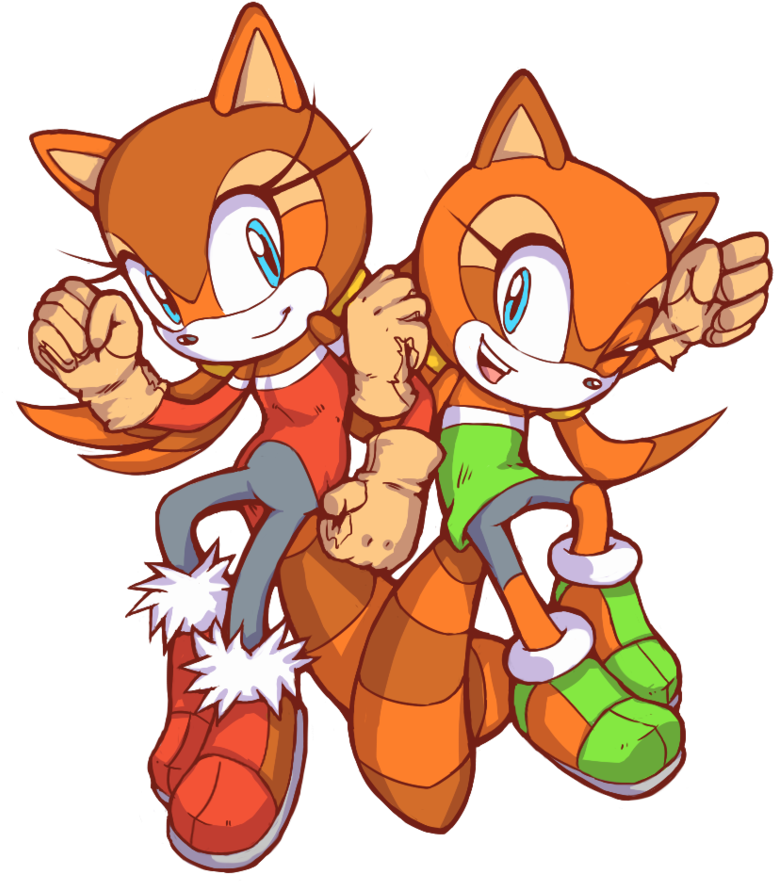 The Super Raccoon Sisters - Cartoon (848x942)