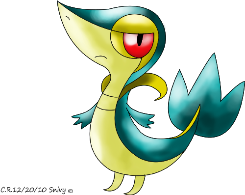 Snivy Shiny Old Sugimori Style By Phatmon - Pokemon Shiny Snivy Png (612x396)