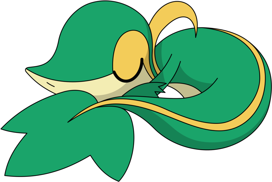 Snivy Sleeping By Kol98 - Shiny Snivy (1024x683)