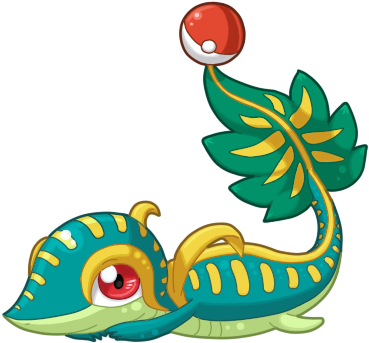 Cute Shiny Snivy By Endrasa - Shiny Snivy Line (400x380)