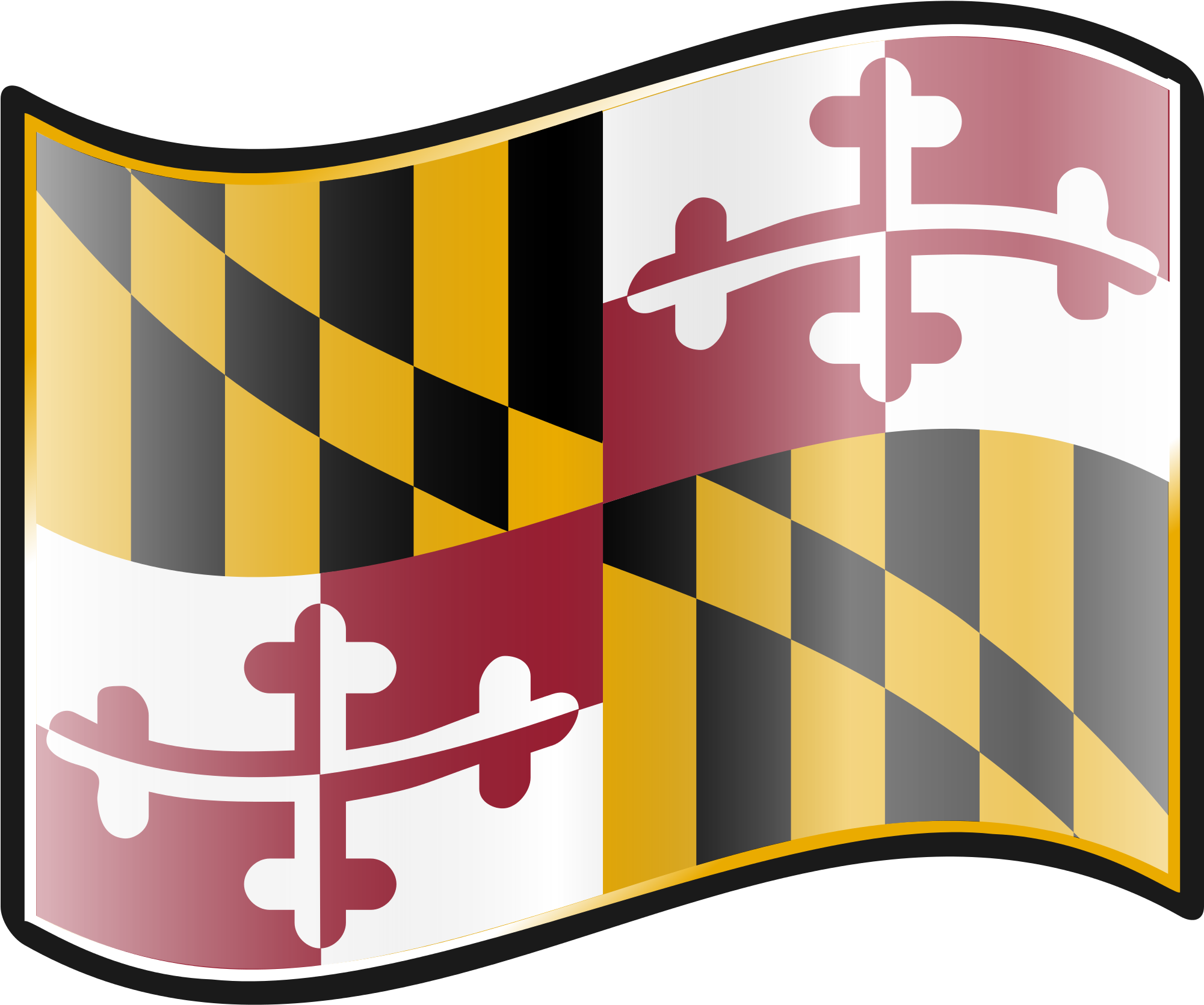 Maryland Became The Third Colony To Legalize Slavery - Maryland State Flag (2001x1671)