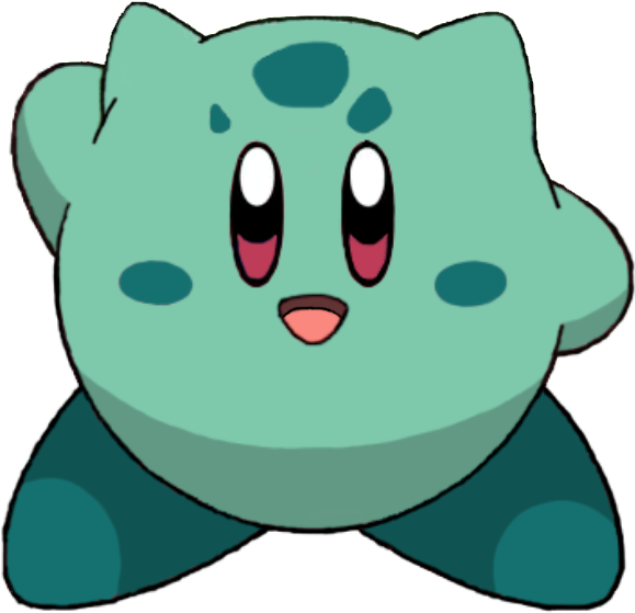 Bulbasaur Kirby By Lelakaramela - Pokemon Kirby Bulbasaur (900x776)