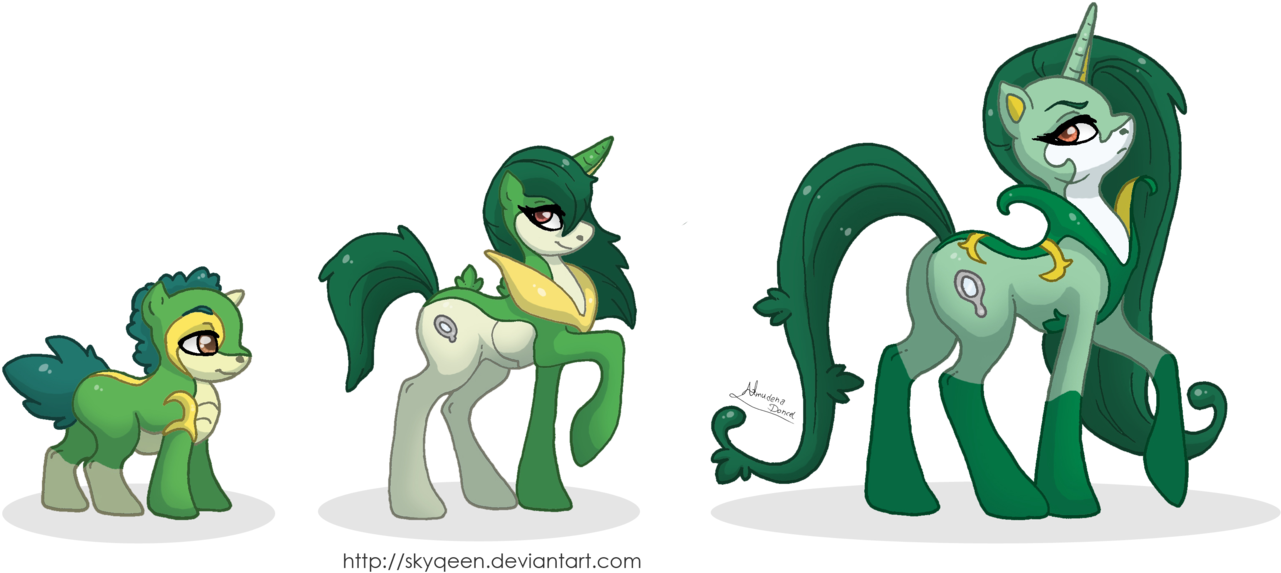 Regal Family Ponikemon By Almairis Regal Family Ponikemon - Pokemon Snivy Evolution Chart (1600x992)