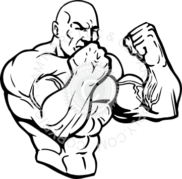 Man Image - Muscle Man Vector Png (361x354)