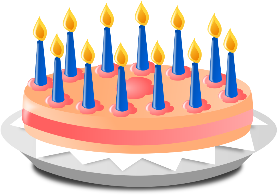 Pin Anniversary Clipart Royalty Free Wedding Clip Art - Birthday Cake With 13 Candles On It Clipart (2400x2400)