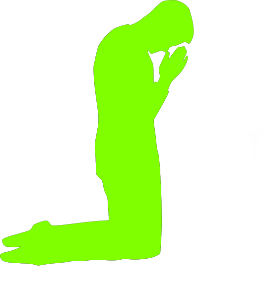 This Free Clip Arts Design Of Praying Man - Silhouette (540x594)