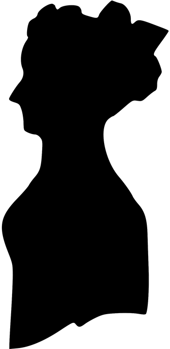 Head, Old, Black, Profile, Lady, Silhouette, Female - Silhouette Of A Old Woman (360x720)
