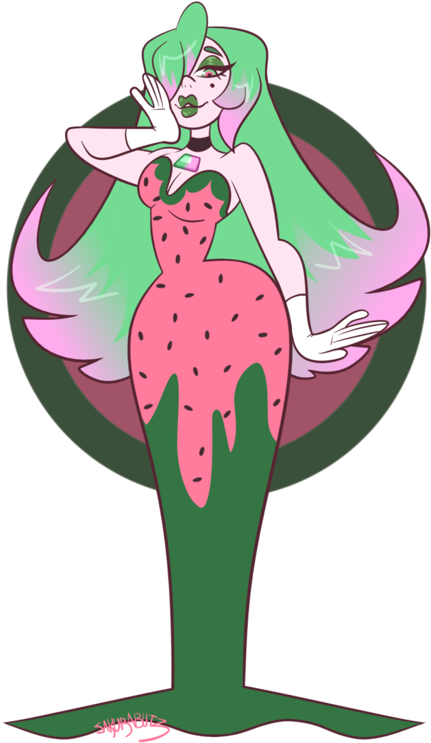 Watermelon Tourmaline By Sakurablitz - Watermelon Tourmaline By Sakurablitz (694x1151)