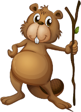 Beaver Clipart Cute - Cute Beaver Clipart Transparent (400x400)