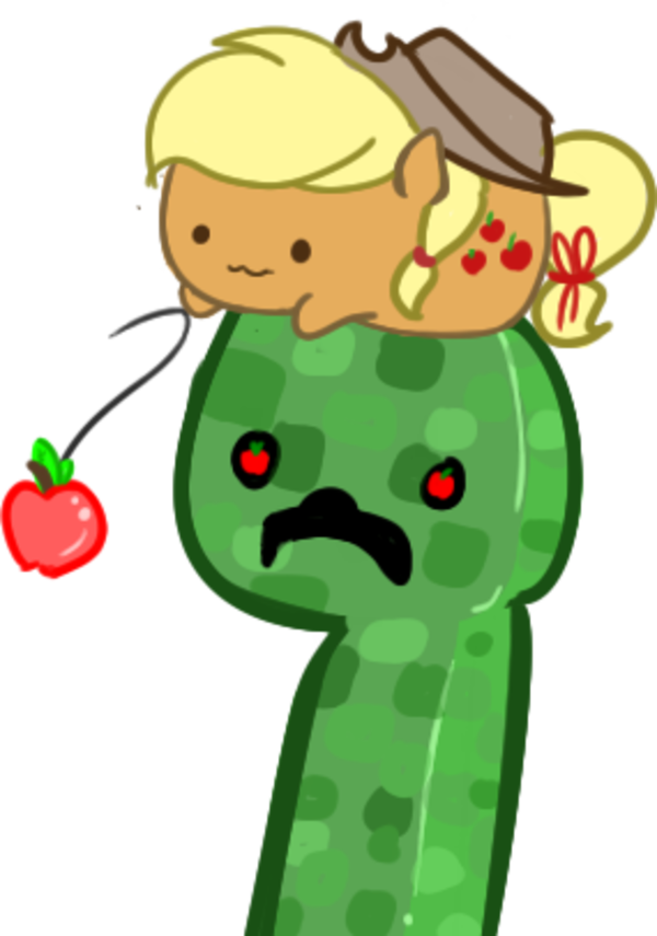 Minecraft Creeper - Mlp Bases Minecraft Creeper (600x855)