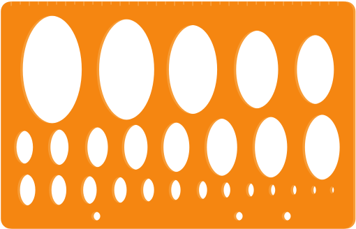 Oval Drawing Template Vector Icon Illustration - Ellipse Template (550x388)