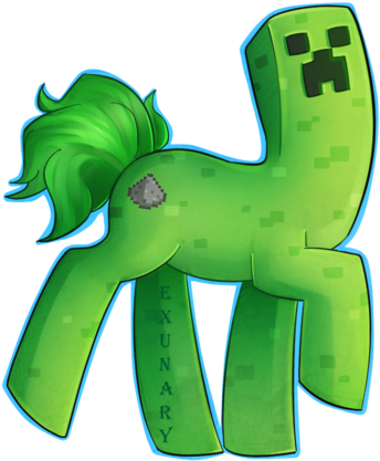 Creeper Pony By Exunary - Creeper Pony (800x600)