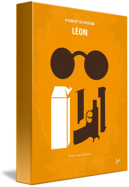 Chungkong Canvas Wall Art - Leon Minimal Movie Poster (450x650)