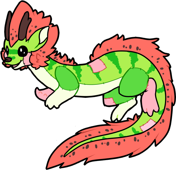 [closed] Watermelon Sockdragon By Ayinai - Cartoon (600x600)