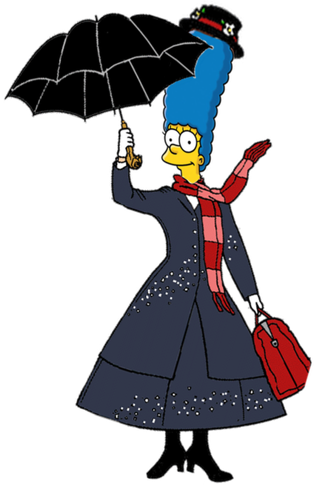 Marge Simpson As Mary Poppins By Darthranner83 - Mary Poppins Clip Art (782x990)
