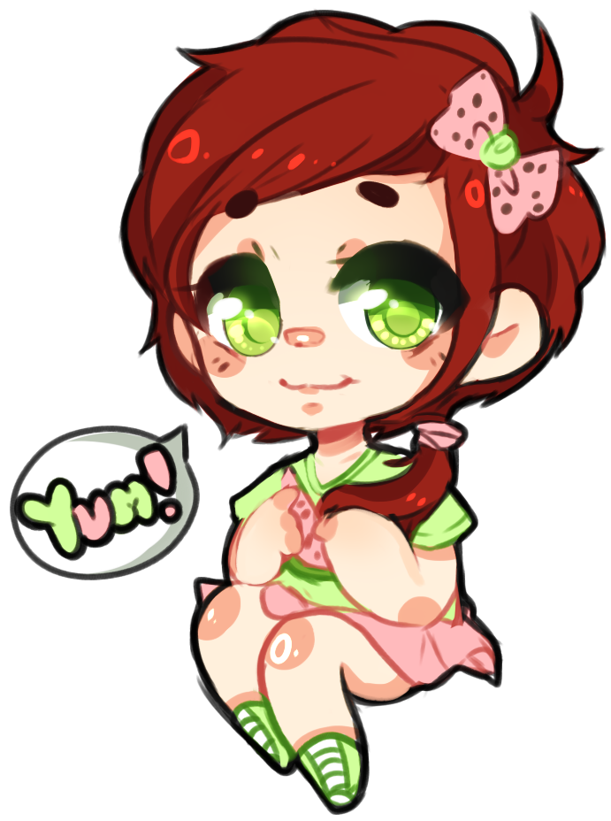 Watermelon By Athrennn - Cartoon (747x971)